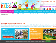 Tablet Screenshot of easyscienceforkids.com